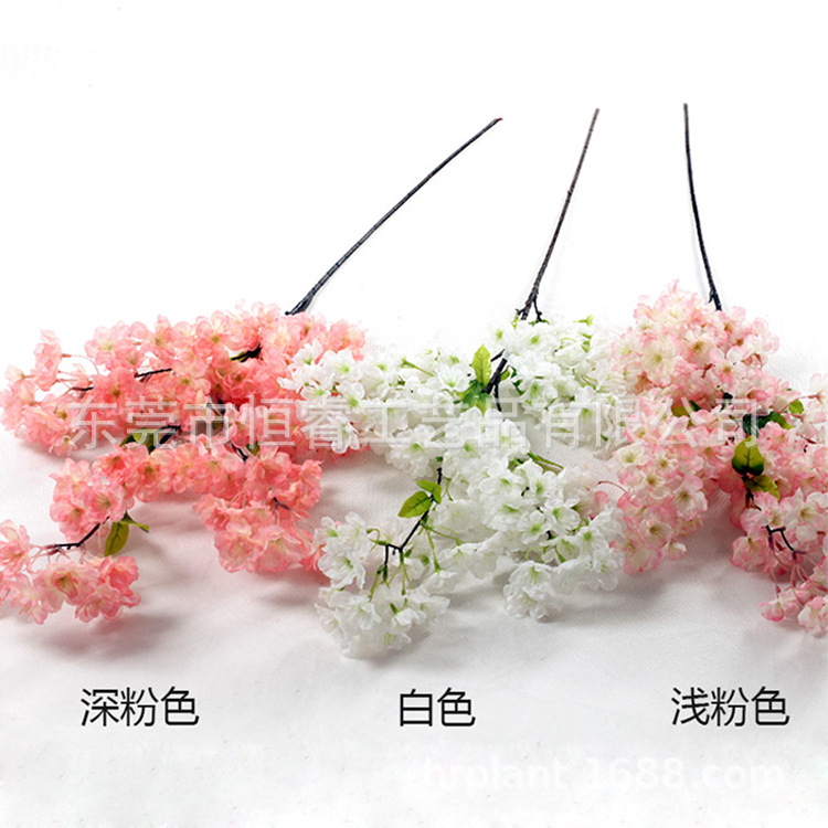 产地仿真小型樱花树盆景商场活动桃花林白色粉樱花定制