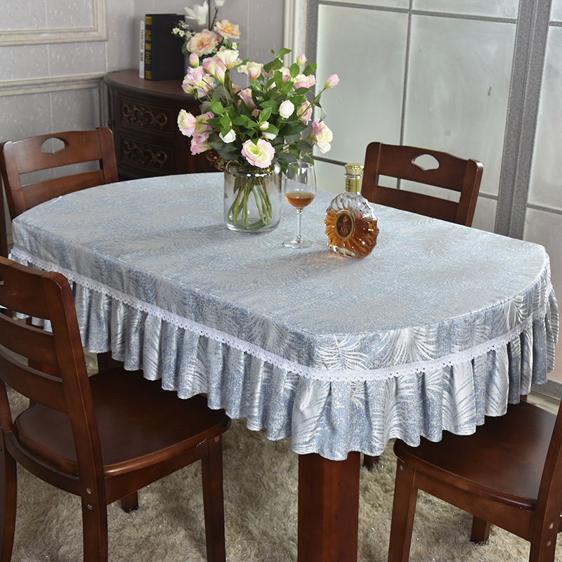 北欧伸缩桌椭圆形桌布个性餐桌布现代简约客厅茶几歺桌套台布定做