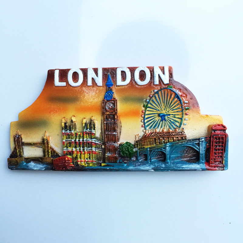 欧洲英国首都伦敦地标建筑旅游纪念装饰工艺品摆件磁铁冰箱贴礼物