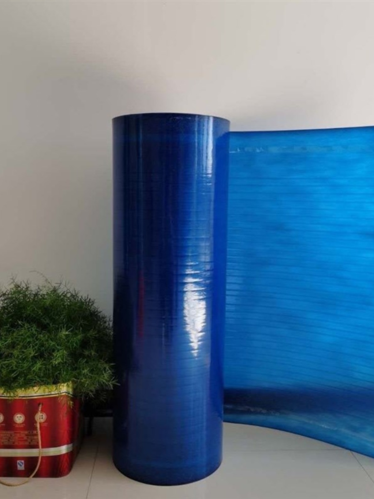 采瓦板蓝色阳光瓦楞板透明玻璃钢瓦雨K搭雨棚车棚遮阳光遮雨板