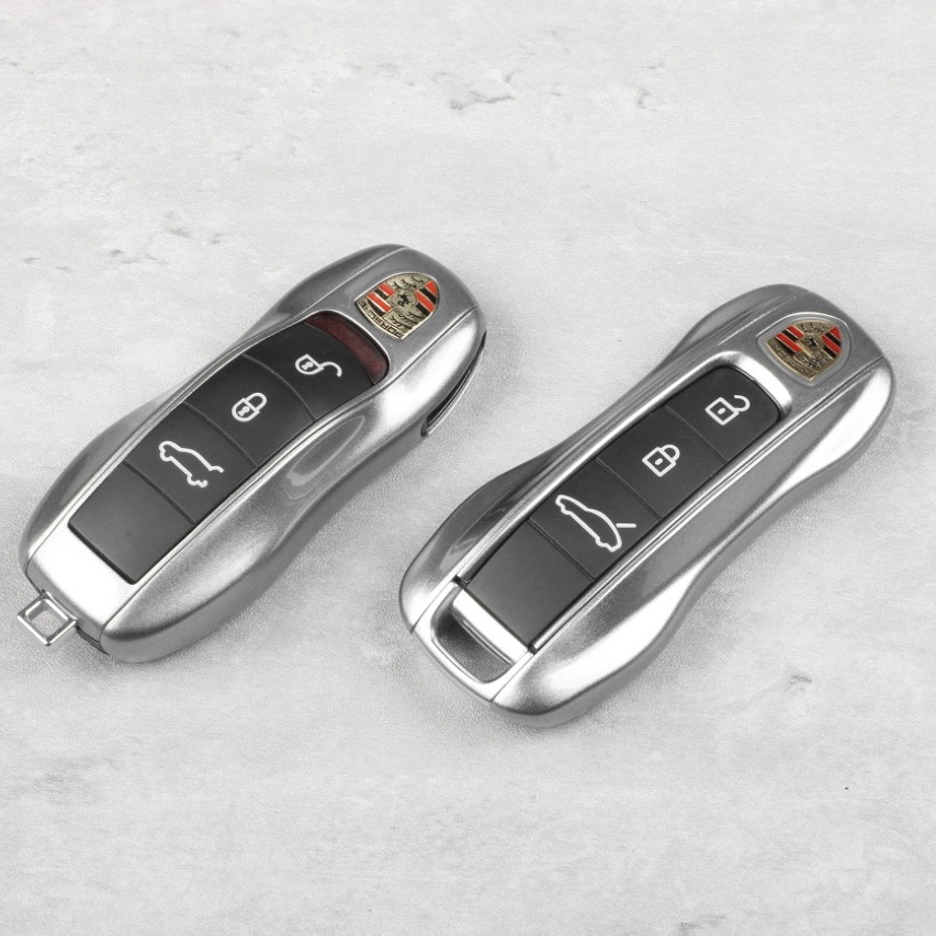 适用于新保时捷Macan卡宴911帕拉梅拉718汽车GT银Taycan钥匙壳扣