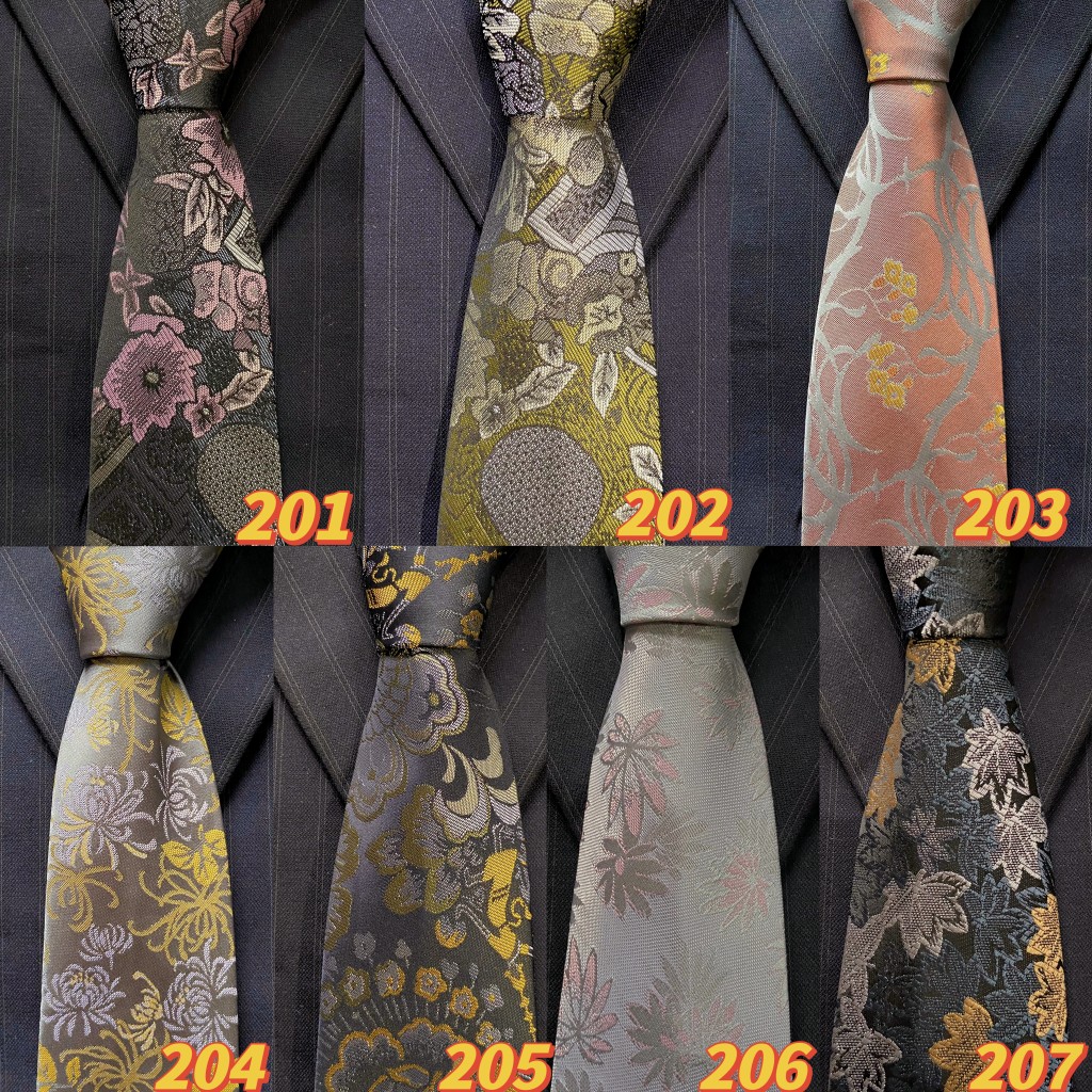 实拍｜收藏级复古领带 植物花朵印花刺绣领带花色复古百搭长领带