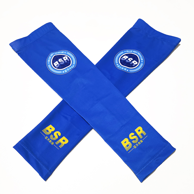 蓝天救援队冰袖定制logo冰丝防晒袖套防紫外线户外应急救援套装背