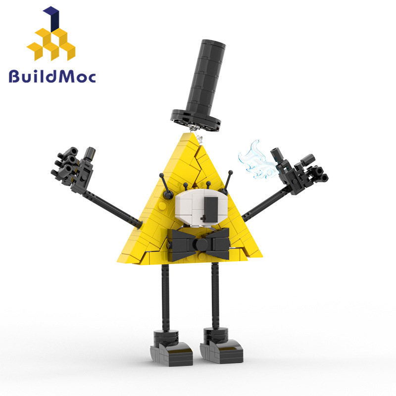 BuildMOC拼装积木玩具动画怪诞小镇比尔赛弗三角形怪物恶魔脑魔