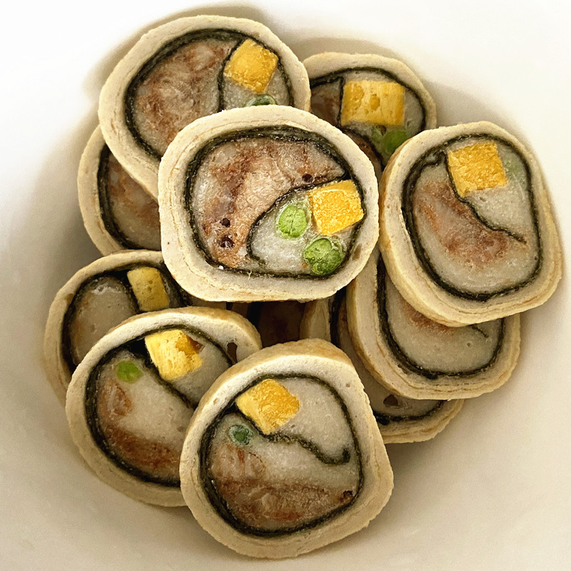 日本料理五彩鳗鱼卷300g日式寿司卷拼盘即食特色冷菜花式鱼糕制品