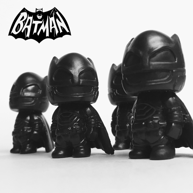 美国散货玩具公仔超级英雄蝙蝠人Q版 全黑珍藏 售完无补