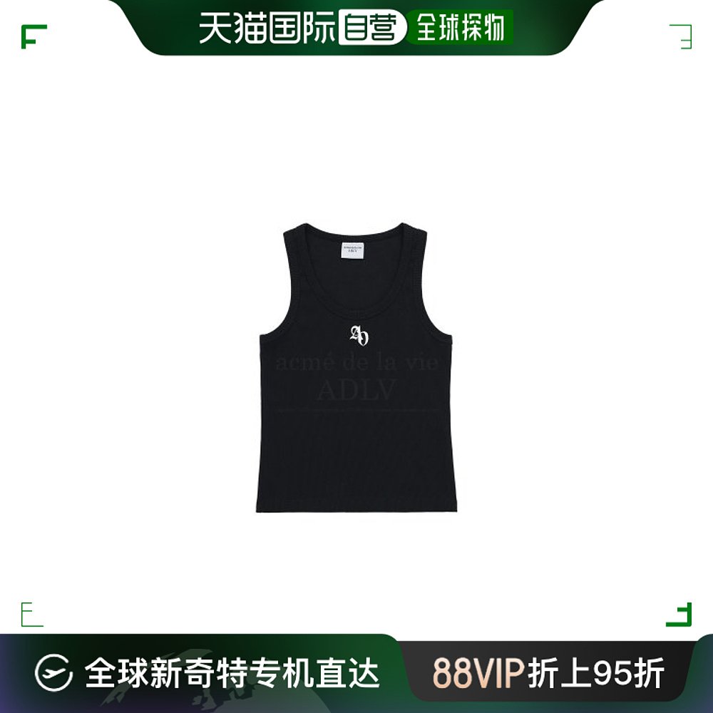 韩国直邮acme de la vie T恤 全新 符号 标志 背心 上衣 黑色