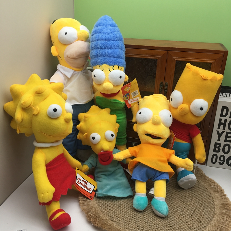 The Simpsons辛普森一家阿森家族亲子卡通毛绒玩具生日礼物公仔