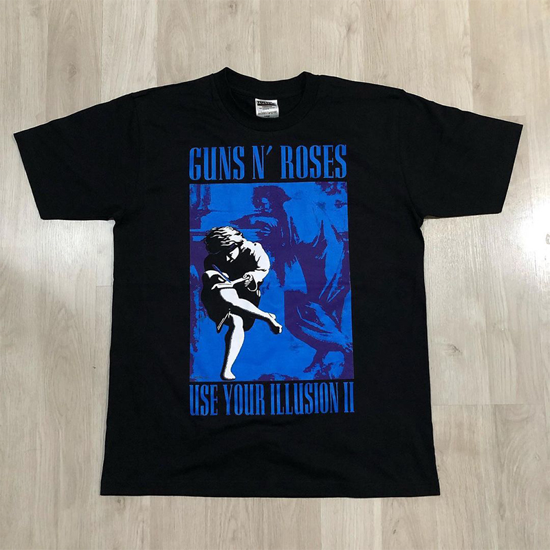 GUNS N' ROSES 枪花乐队重金属摇滚枪炮与玫瑰乐队vintage短袖T恤