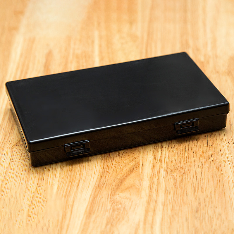 全黑色塑料盒子长方形有盖避光收纳盒医用遮光储物盒零件工具整理