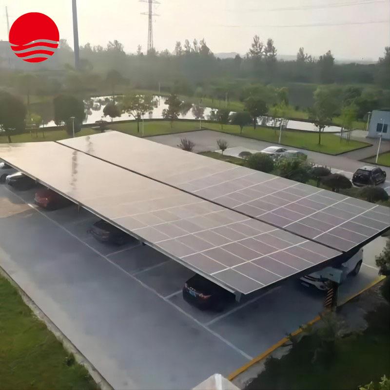 厂家供应光伏车棚离网供电系统太阳能组件发电系统热镀锌钢结构