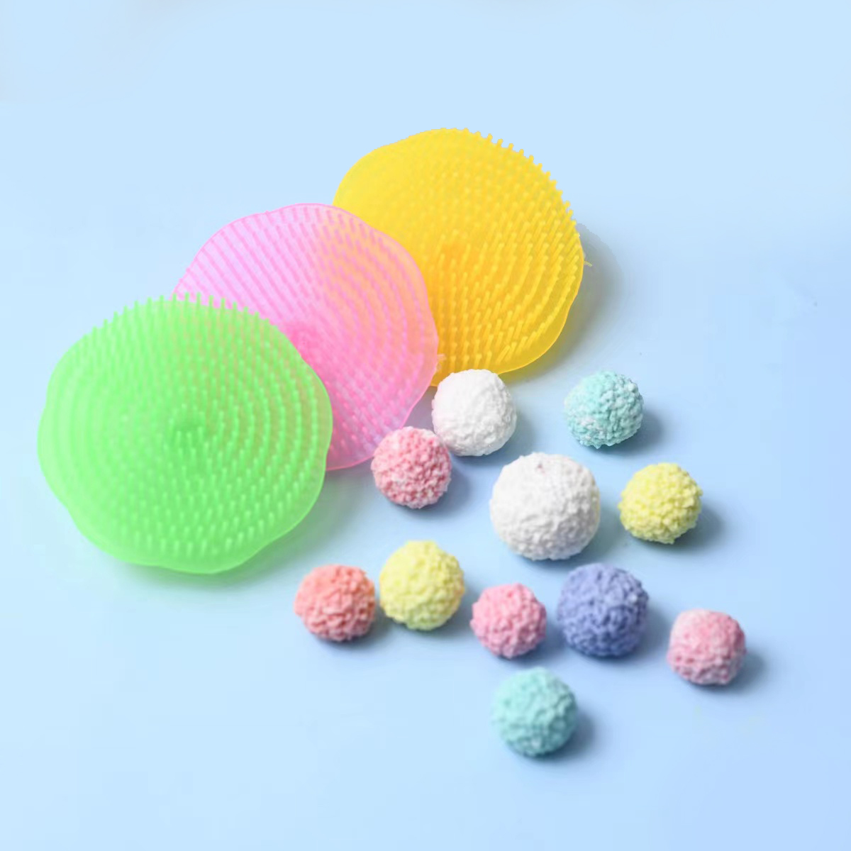 烘焙蛋糕diy工具毛球造型圆形搓球刷子翻糖模具搓球刷圆形扎扎刷