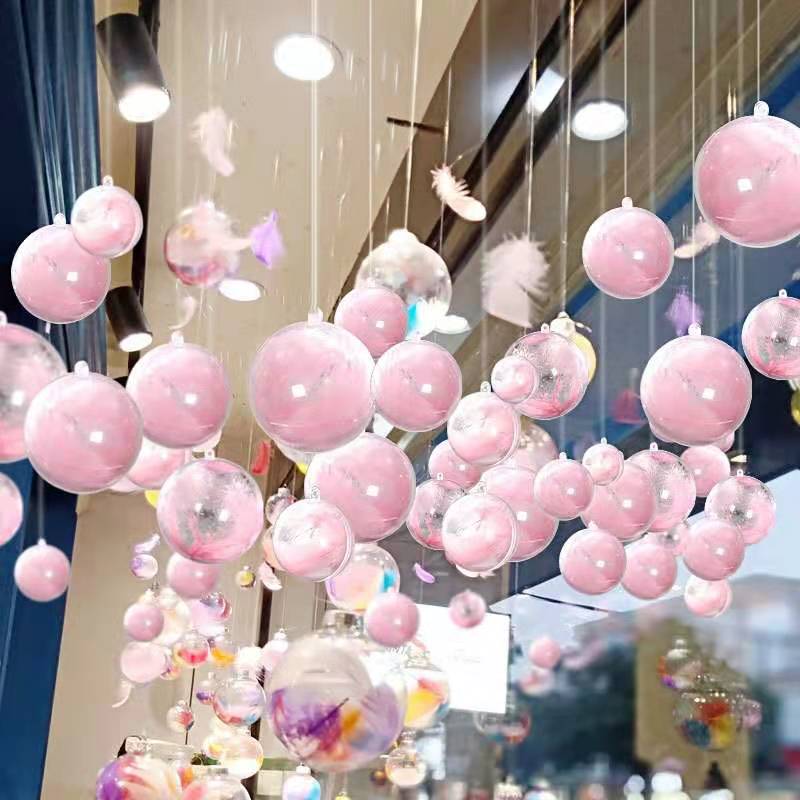 珠宝店铺橱窗装饰创意透明塑料球商场服装场景氛围布置幼儿园吊饰