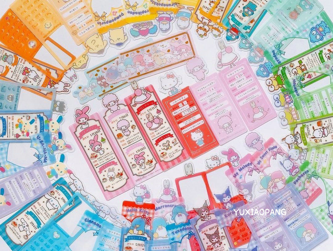 三丽鸥人物限定 日本制 限量款卡片型半透明不规则形书签盲袋