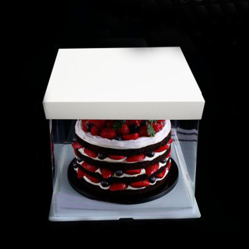 透明儿童生日蛋糕盒6寸8寸单层双层加高可爱精致简单礼盒烘焙包装