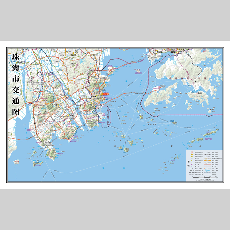 珠海市交通地图电子版设计素材文件