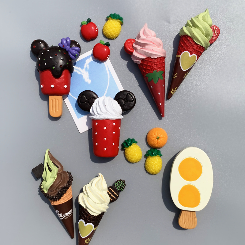 卡通创意冰淇淋甜筒美食冰棒清凉夏季冰糕冰箱贴 磁贴 照片贴磁铁