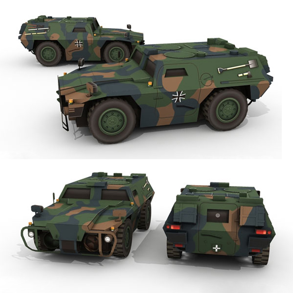 儿童益智DIY手工制作仿真GST装甲车坦克车3D纸艺玩具军事纸质模型
