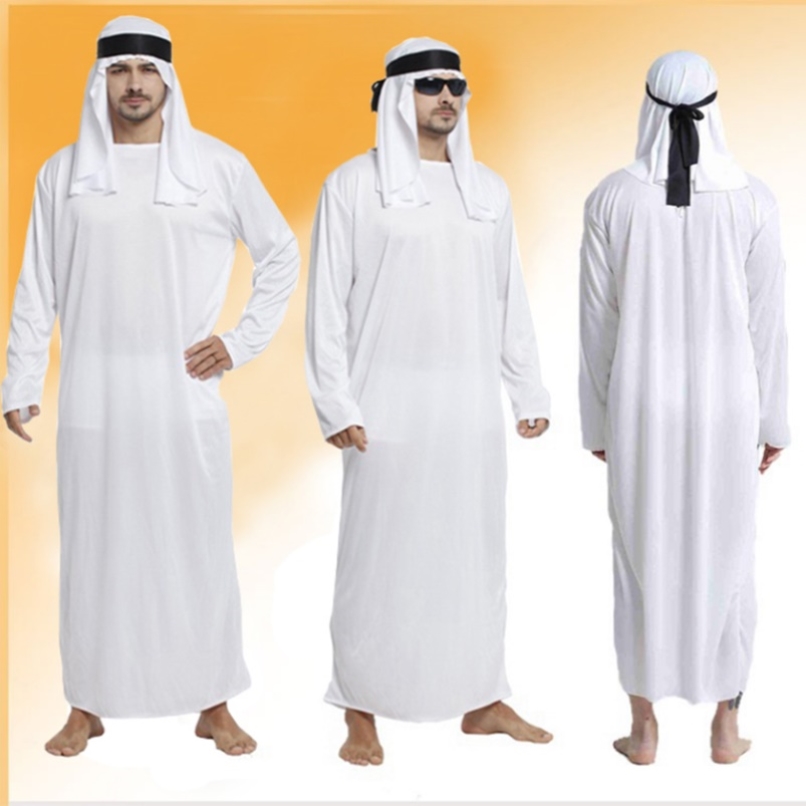 万圣节cosplay中东土豪服装迪拜王子衣服舞会表演道具长袍阿拉伯