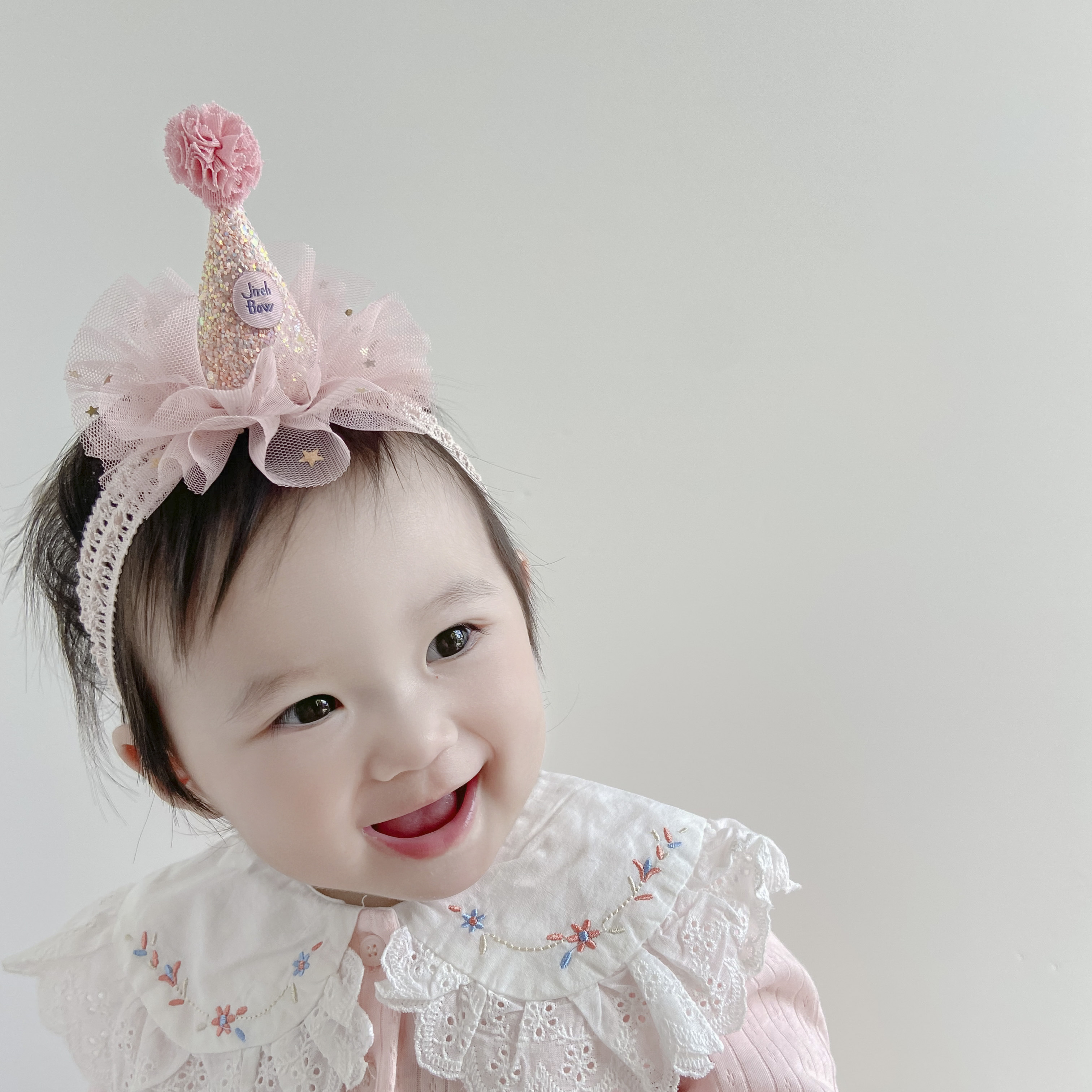 韩版可爱小宝宝皇冠小帽子发带婴幼儿新生儿简约百岁周岁宴会头饰