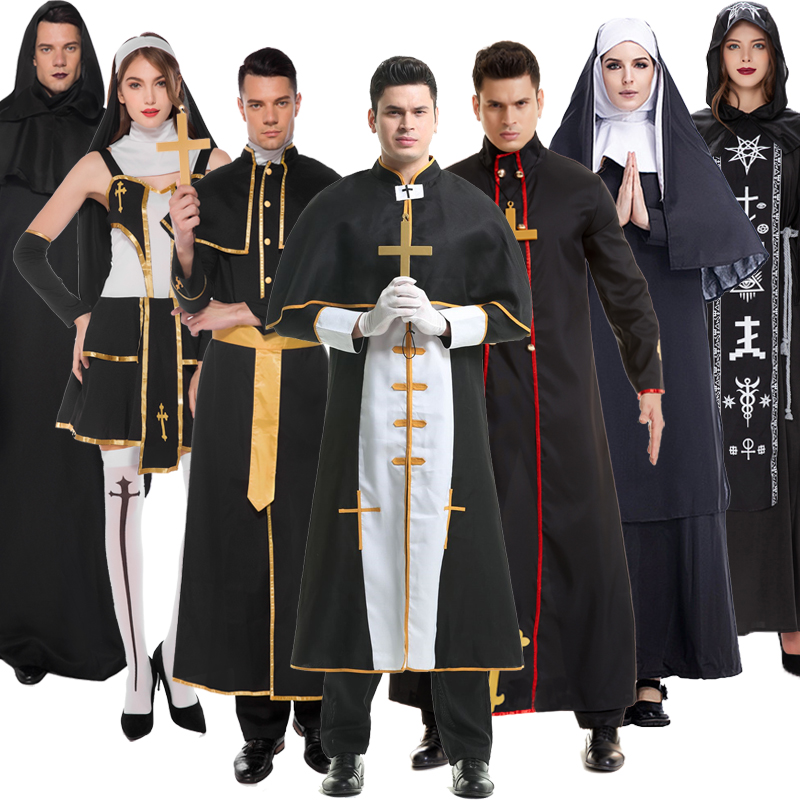 万圣节成人修女装话剧圣母玛利亚神父教父传教士牧师cosplay演出