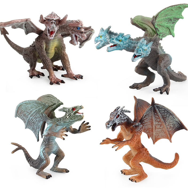 小号侏罗纪恐龙魔龙飞龙怪兽怪物模型变异龙双三头龙手办摆件玩具