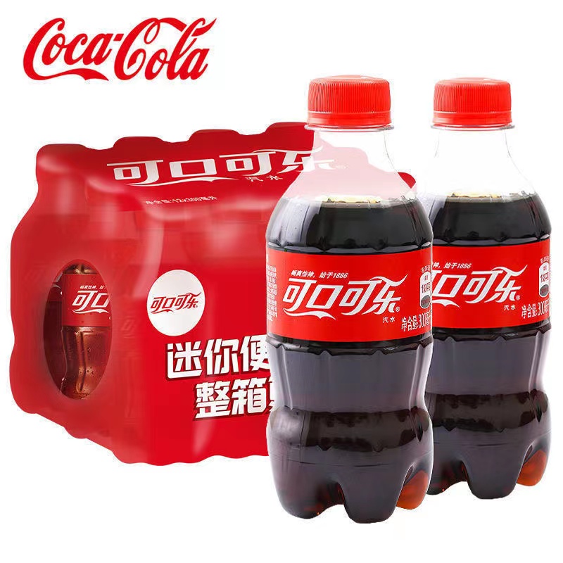 Coca-Cola/可口可乐【包邮】300ml*6瓶碳酸汽水方便携带小瓶装