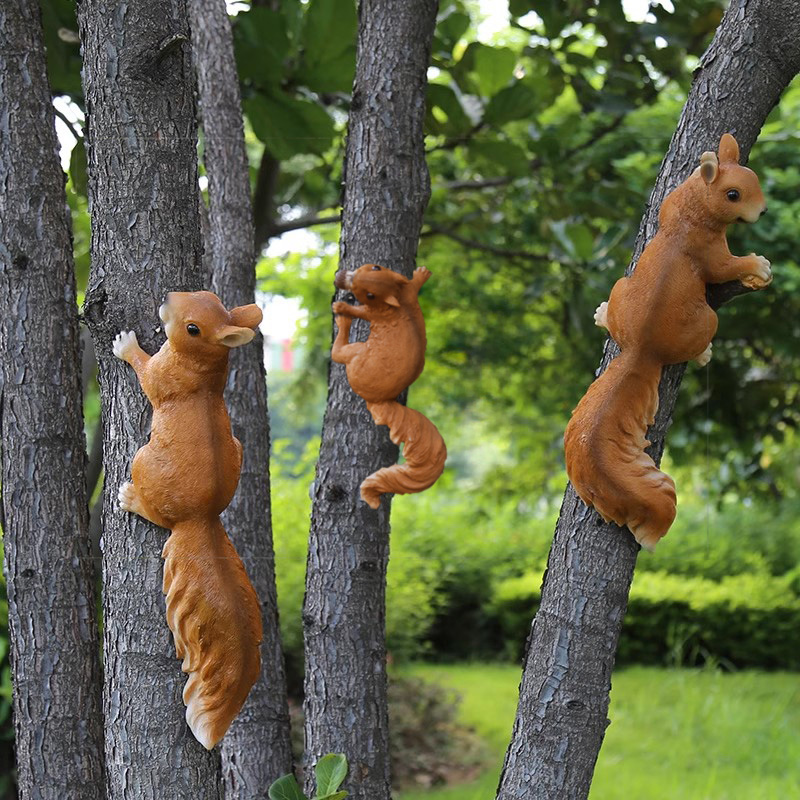 入户花园装饰庭院户外别墅公园林景观雕塑仿真动物创意小松鼠摆件