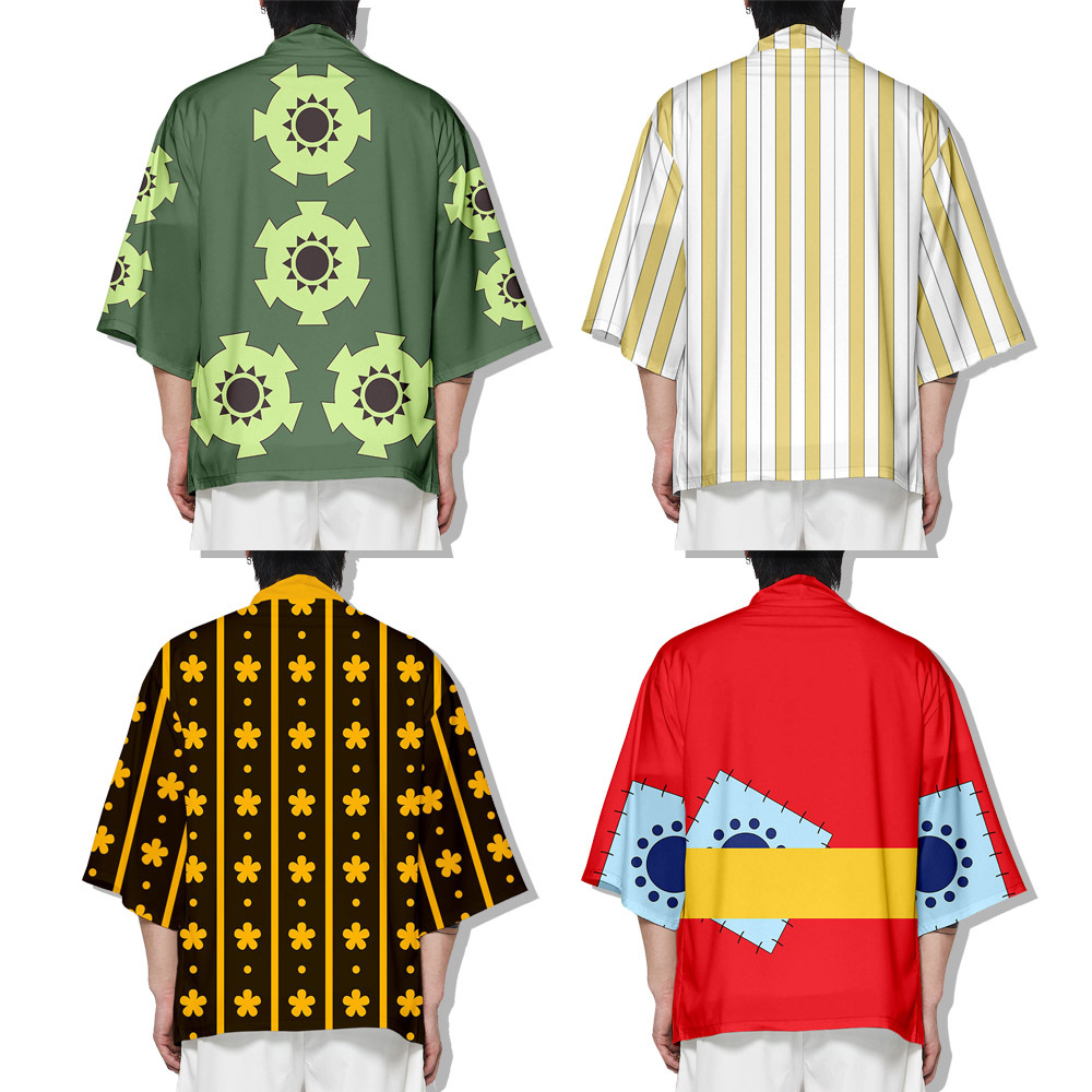 海贼王cosplay 和之国索隆十郎开衫和服披风日式夏季成人儿童羽织
