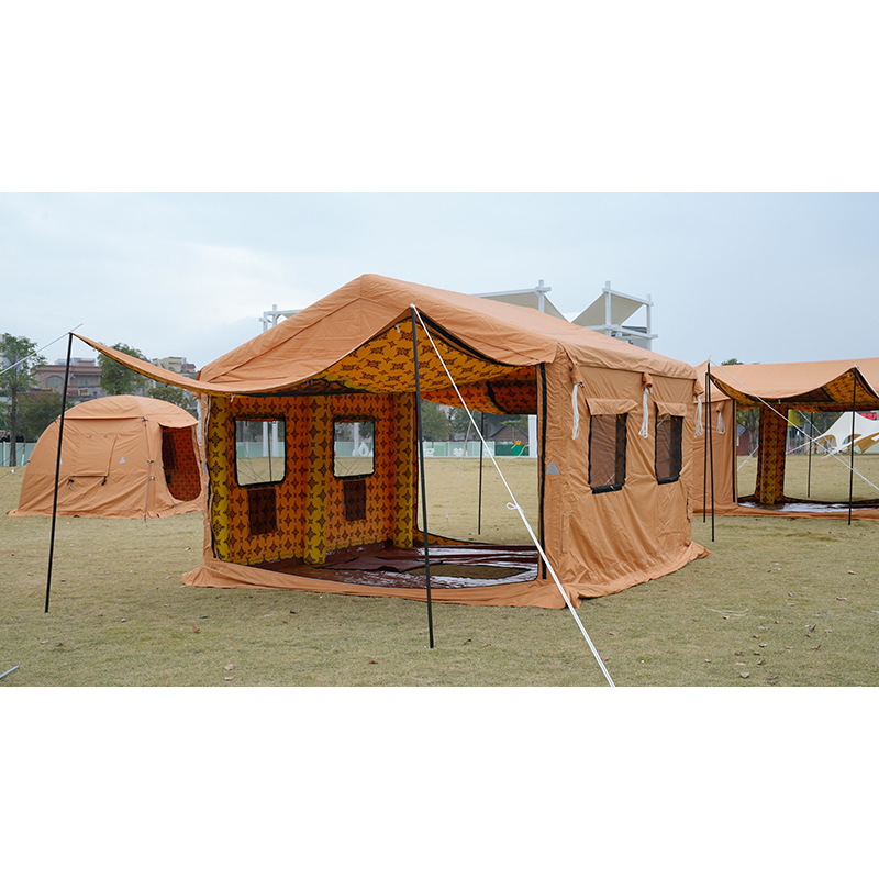 外贸沙漠充气帐篷PVC气柱420D牛津布中东帐篷户外沙特阿拉伯