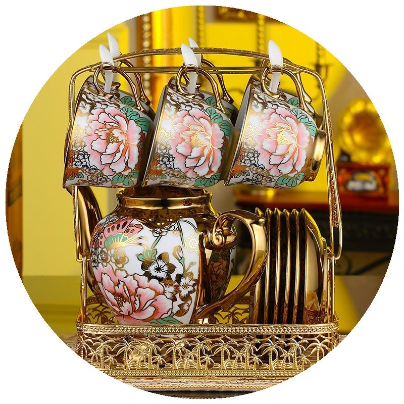 咖啡茶具套装陶瓷创意下午茶咖啡杯具套件欧式客厅家用茶杯具整套