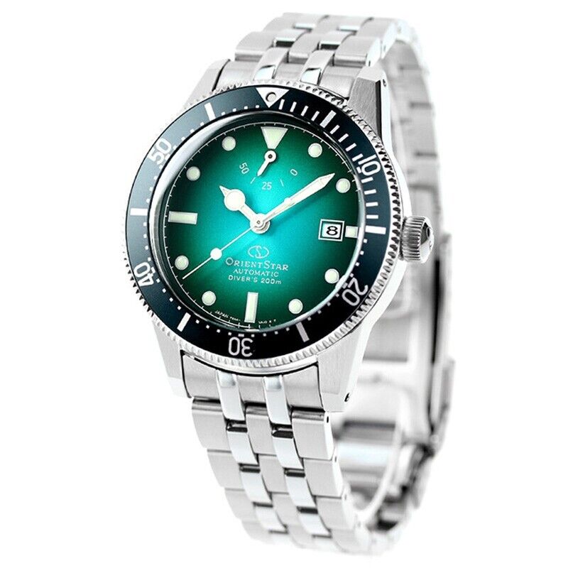 日本代购ORIENT STAR 东方星潜水RK-AU0602E绿色渐变自动机械手表