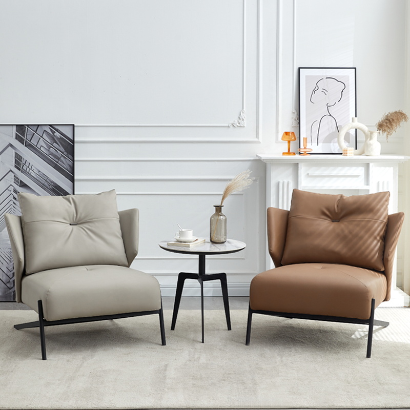 北欧单人沙发椅客厅卧室阳台设计师现代休闲椅意式轻奢极简老虎椅