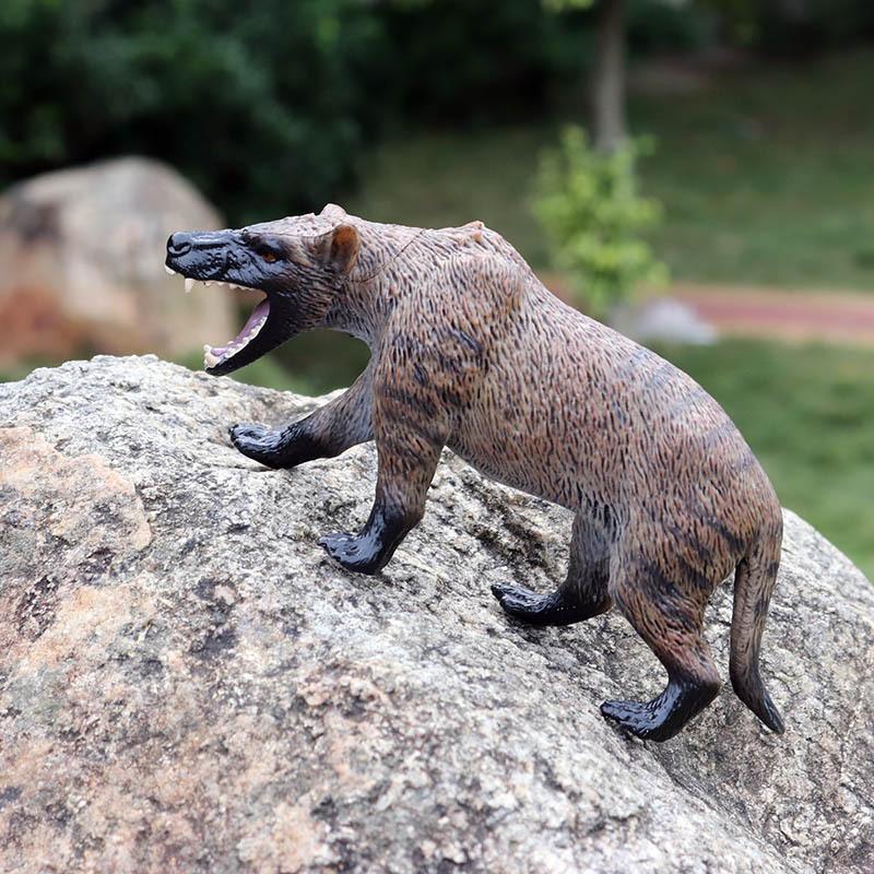 更新世史前巨兽恐狼模型儿童塑胶仿真动物玩具远古时代生物套装