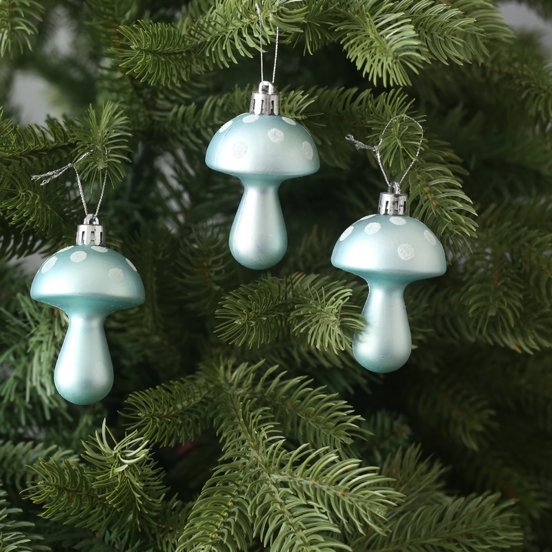 圣诞球吊球蘑菇圣诞树挂饰装饰挂件圣诞节装饰品蒂芙尼蓝Tiffany