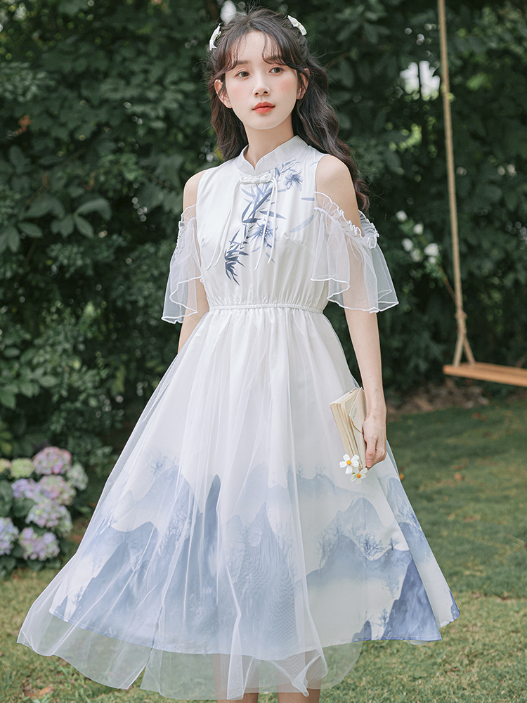 改良国风汉元素新中式连衣裙女装夏季2024年新款汉服女中国风裙子