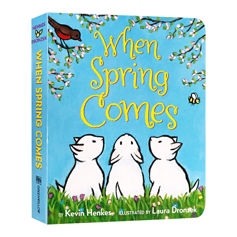 现货 当春天来临 英文原版 When Spring Comes 英文版进口儿童英语启蒙绘本纸板书 季节变化 可搭 I Am A Bunny 我是一只兔子