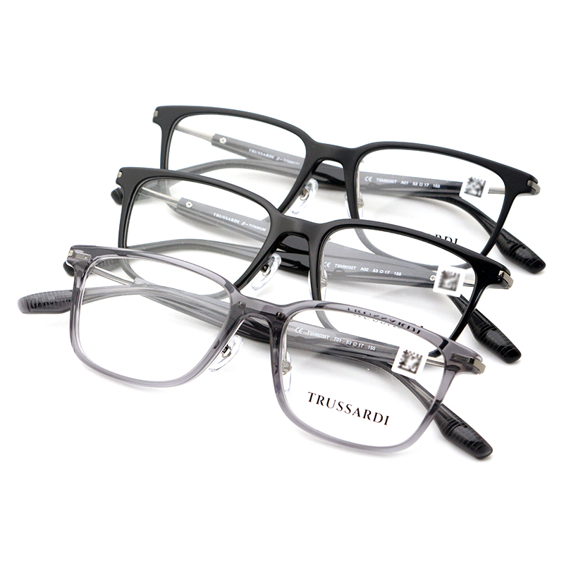 TRUSSARDI杜鲁萨迪眼镜韩复古大框眼镜框男女显瘦可配镜TSM6035T