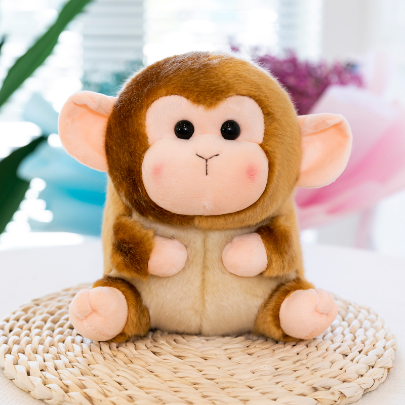 高级ins治愈系小猴子公仔玩偶娃娃毛绒玩具可爱超萌儿童生日礼物