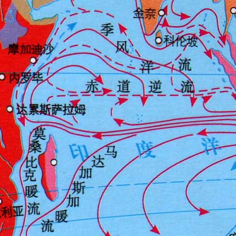 世界气候类型分布图海洋表层洋流流向示意图台风气候风向图海报