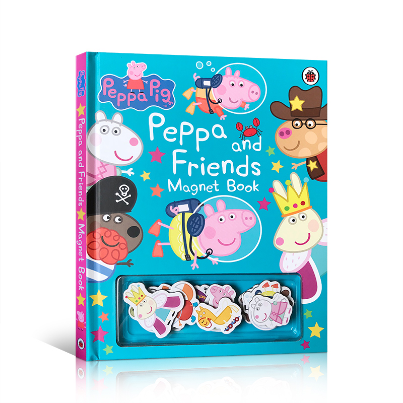 英文原版 Peppa Pig: Peppa and Friends Magnet Book佩奇和她的朋友们 粉红猪小妹 小猪佩奇 幼儿启蒙纸板磁铁书亲子互动绘本
