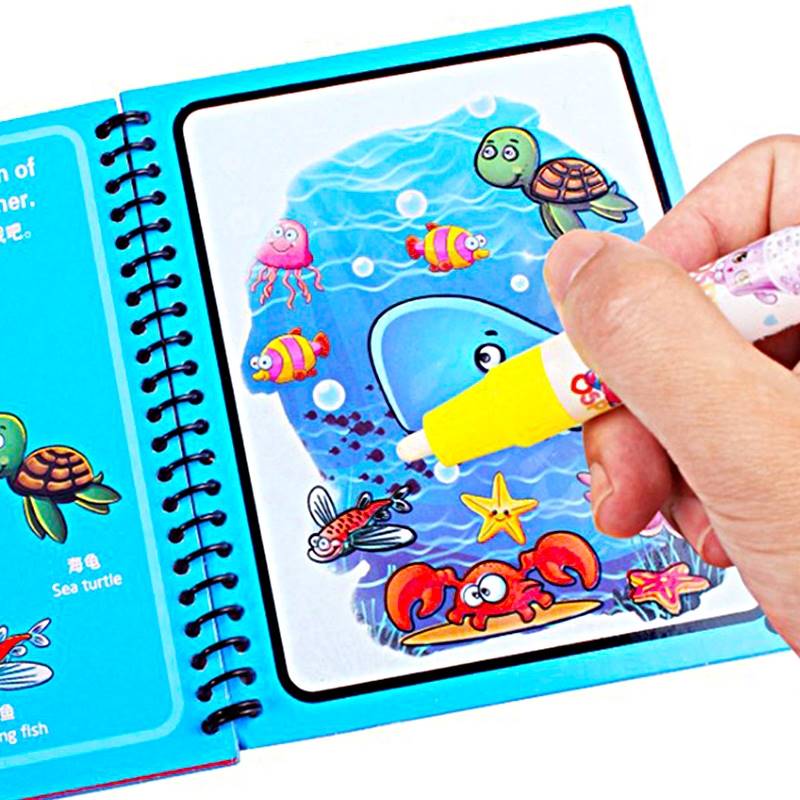 宝宝学画画初级绘画本水画册可重复使用学写字神器幼儿园7岁儿童3