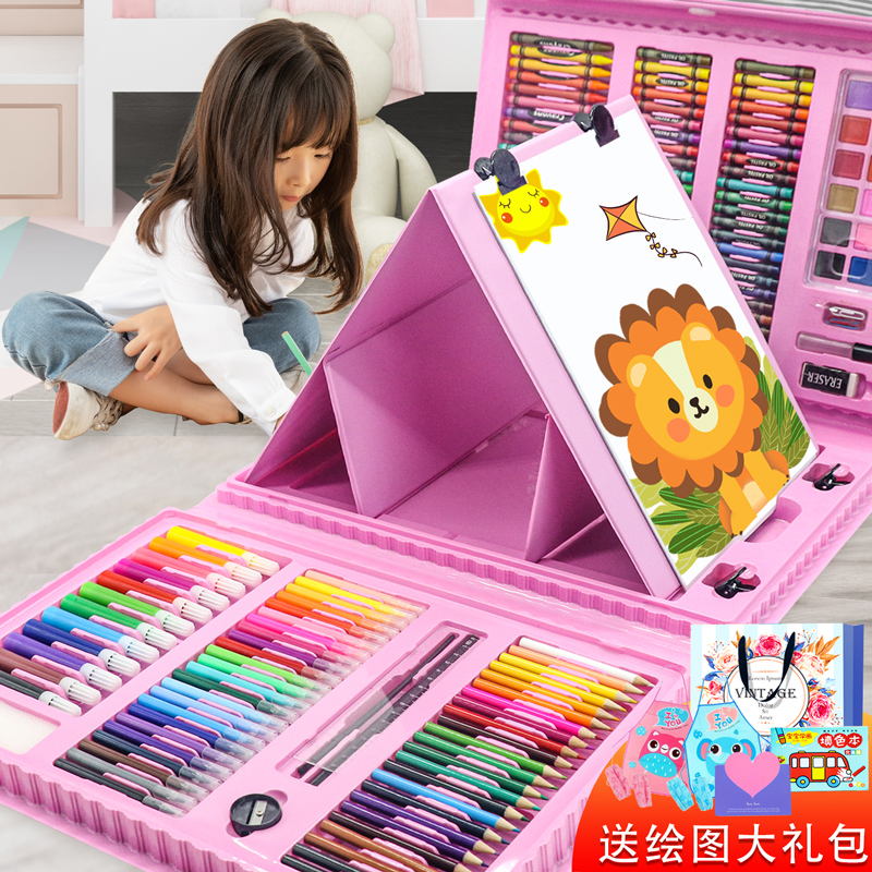 臻选水彩笔套装彩色笔儿童画画工具绘画幼儿园画笔礼盒学生学习美