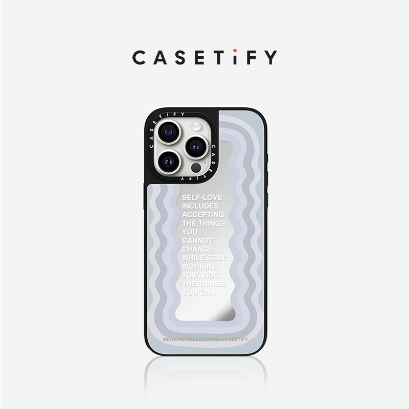 CASETiFY 标语Self-love自爱 适用于iPhone15/14/Plus/Pro/Max镜面手机壳