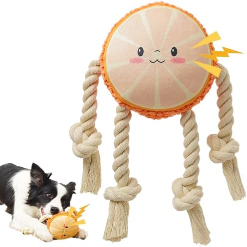AEdlAy Dog Squeak Toys with Ropes  Dog Toys for Boredom and