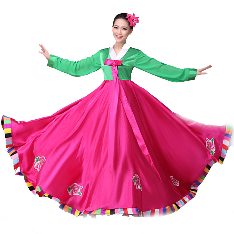韩国传统婚庆宫廷服饰演出韩服朝鲜少数民族舞蹈服装演出服女成人
