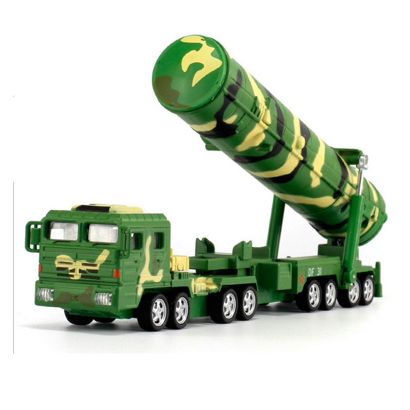 正品收藏摆件 东风DF-31A洲际弹道导弹车合金军事模型仿真玩具