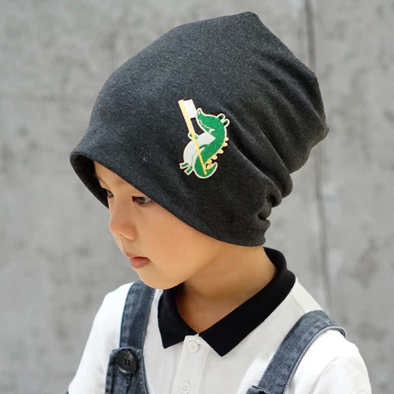 儿童套头帽男童包头帽宝宝保暖帽子护耳堆堆帽亲子秋冬棉质针织帽
