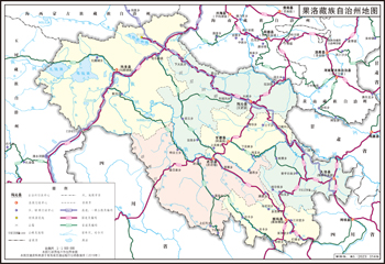 青海省果洛藏族自治州地图行政区划水系交通公路卫星地形地势村乡