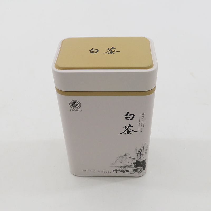安吉特产白茶铁罐茶叶罐子中式金属罐无地名黄金芽铁盒50克装空铁